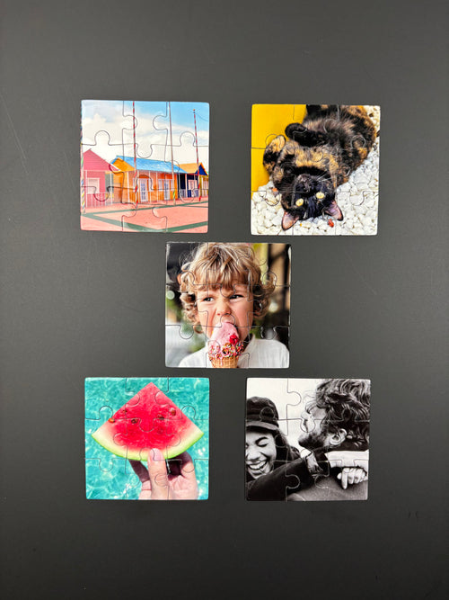 5 puzzles de 9 pièces - À personnaliser