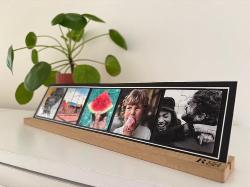5 puzzles de 9 pièces - À personnaliser + Support